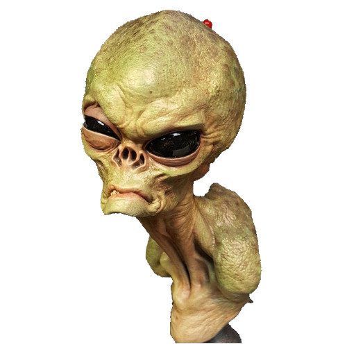 busto de alien gris de andy bergholtz, figuras de extraterrestres