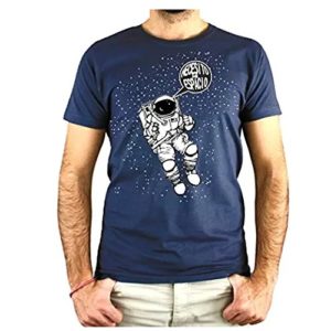 camiseta de la nasa azul con astronauta en ropa de la nasa en dealiens.shop