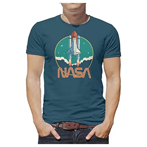 camiseta de la nasa con cohete espacial en ropa de la nasa en dealiens.shop