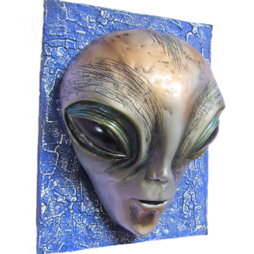 figura de ciencia ficción alienígena, Máscara decorativa de pared, extraterrestres clasicos