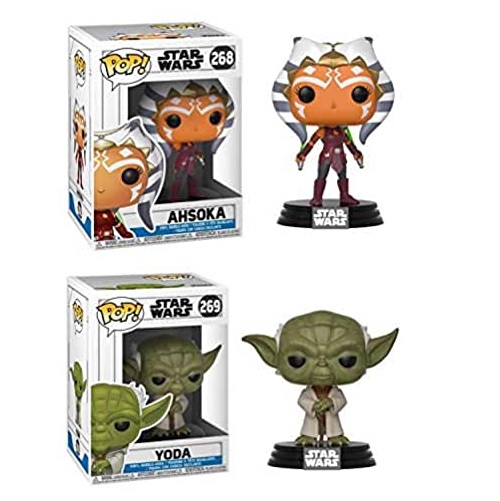Funko POP Star Wars The Clone Wars Ahsoka Y Yoda – Stylized Vinyl Figure Bundle Set, funko pop de yoda