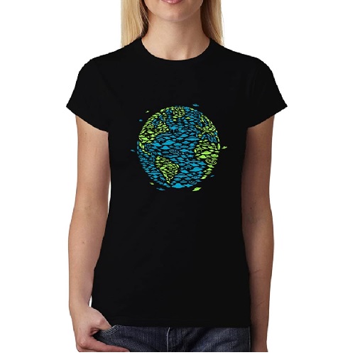 camiseta del planeta tierra ufos
